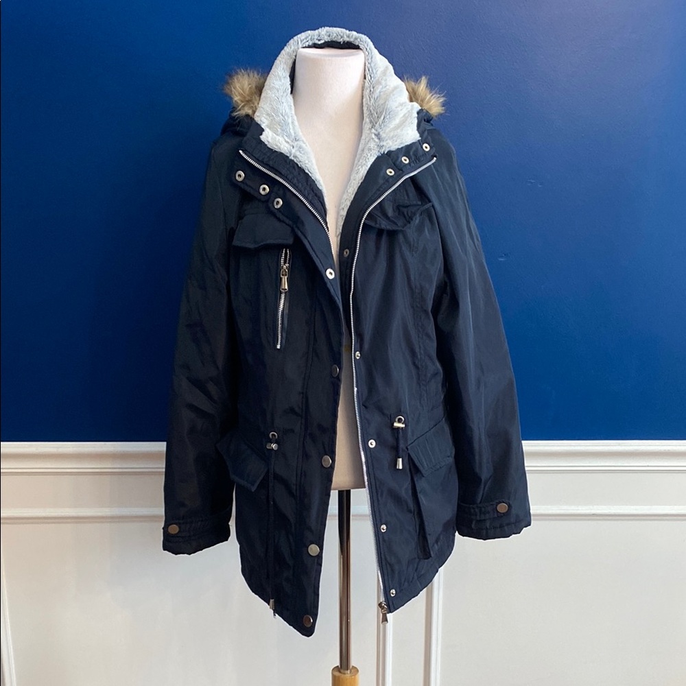 Women's Navy Hooded Jacket size  XL